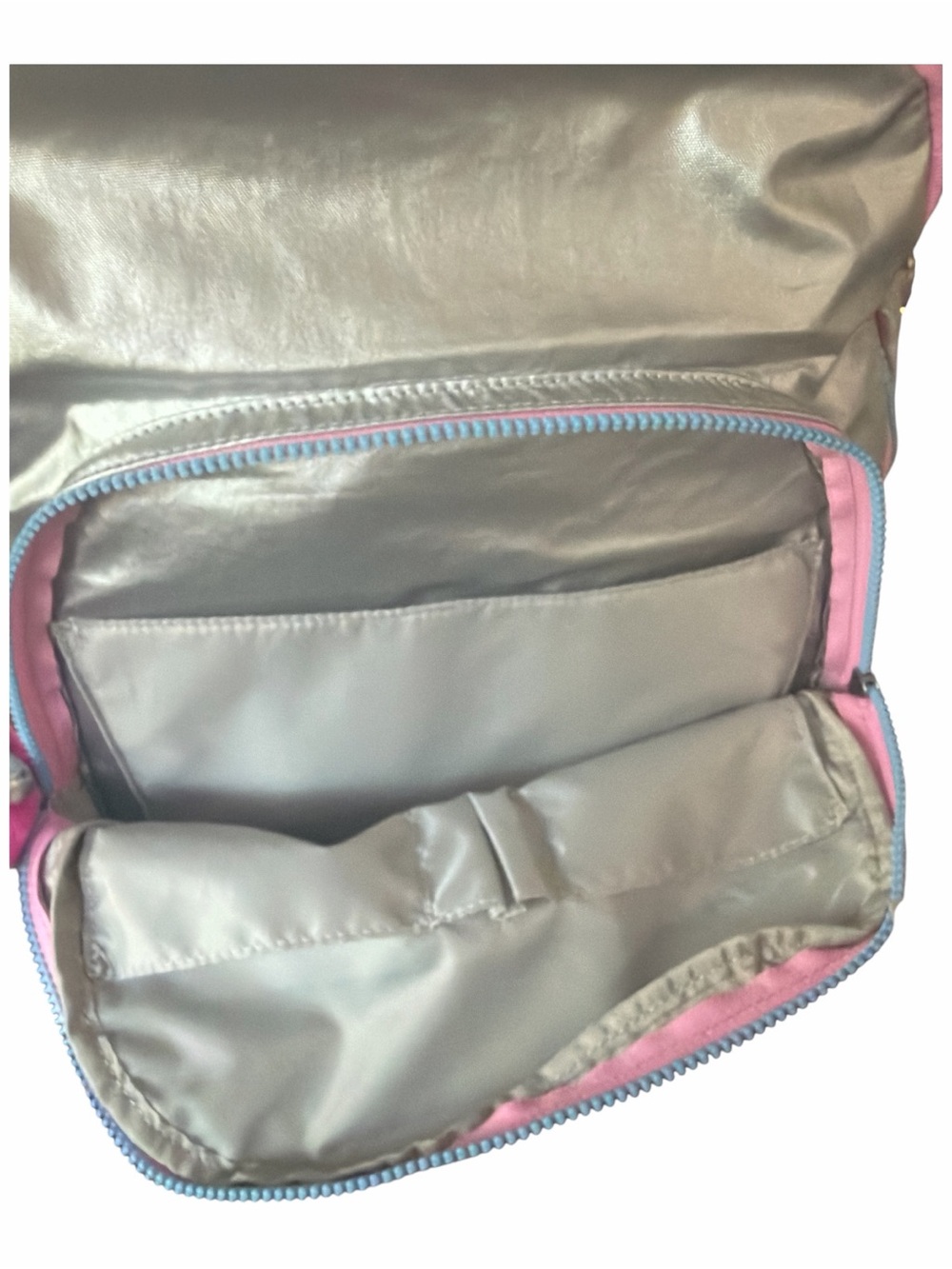 Kipling Seoul XL Backpack & Garri Pencil Case Set Silver Metallic Pop, School - Picture 8 of 15